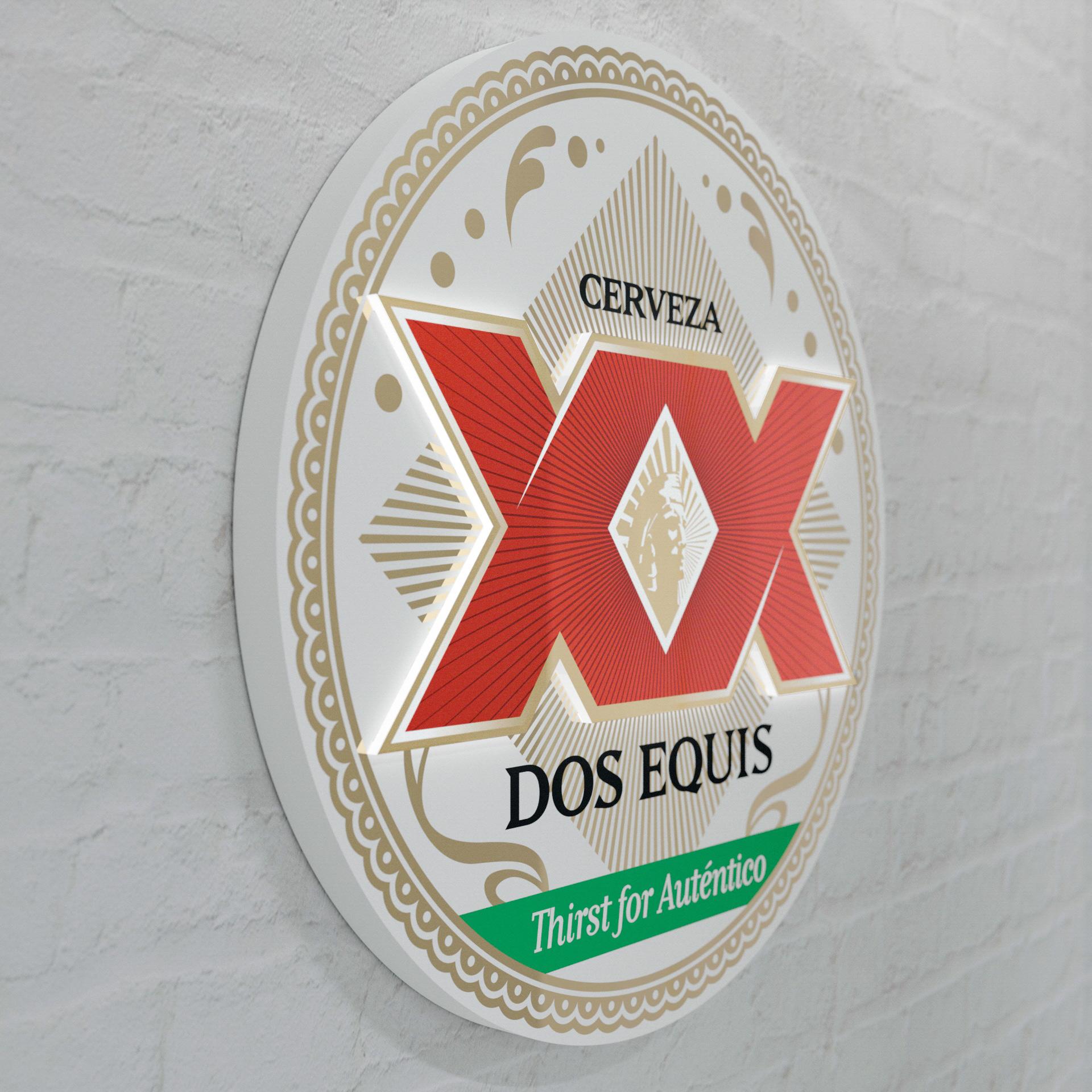 Dos Equis wall sign